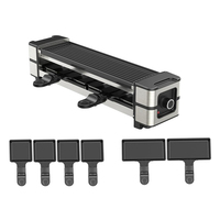 22957 600W multifonctionnel sans fumée gril électrique contrôle de température Forno Grill PTFE moulage sous pression en aluminium pour usage domestique