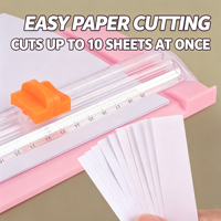 Cortador de Papel Manual A4 con Base de Plástico, Cortador de Papel Portátil y Seguro para Estudiantes, Oficina, Manualidades, Venta al por Mayor
