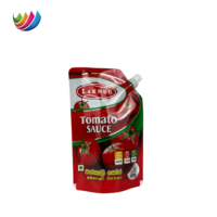 Impression personnalisée Tomate Piment Sauce Ail Ketchup Stand up Sac d'emballage pochette à bec