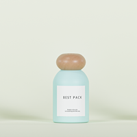 Diffuseur de parfum en verre coloré mat de luxe 120 ml avec couvercle en bois en forme de champignon, bouteille d'aromathérapie