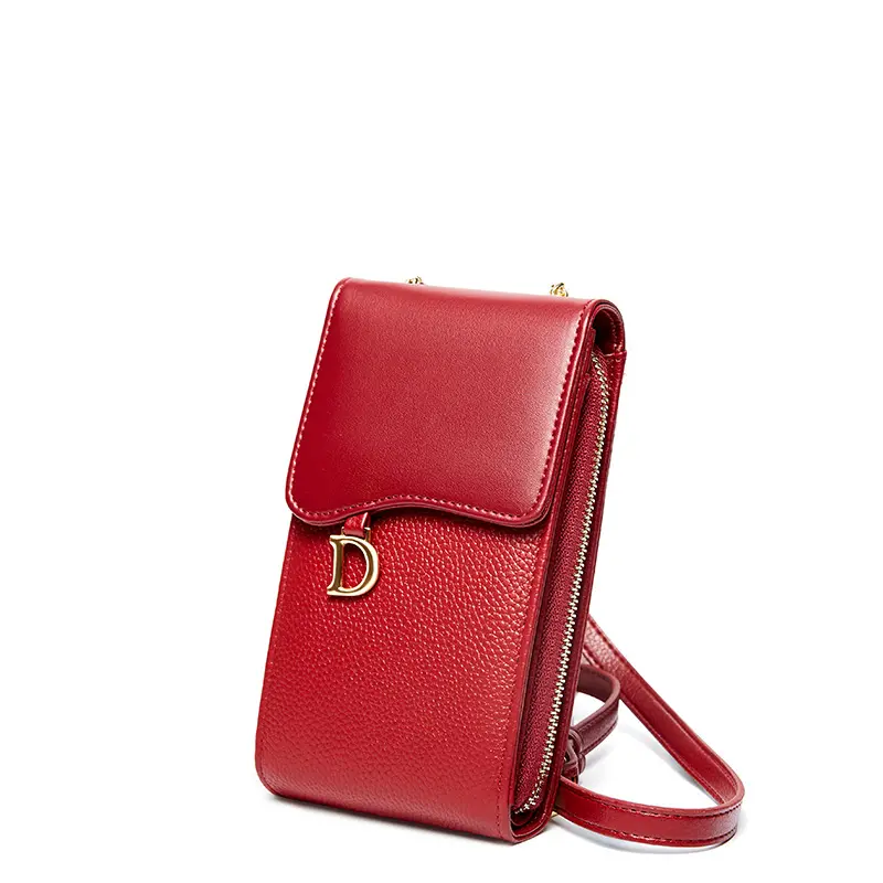 Luxury Cell Phone Case For Girl Fashion Women Genuine Leather Crossbody Handbag Custom Wallet Mobile Phone Bag Cases Purse Mini