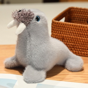 Kabarık Peluş Deniz Hayvanları Deniz Aslanı Köpek Balığı Yunus Deniz Atı Hayvan Oyuncak Peluş Hayvan Yumuşak Peluş Oyuncak - Product Image 3