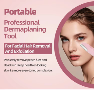 Nueva Afeitadora Dermaplaning Sónica para Mujer, Afeitadora Dermaplaning Recargable de Tres Velocidades con 6 Cuchillas de Repuesto - Product Image 2