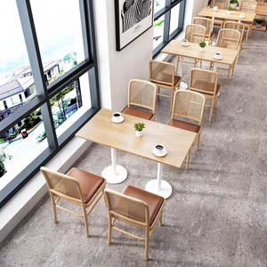 Xy tốt nhất Phật Sơn ánh sáng sang trọng thương mại Nhà Hàng bằng gỗ Đồ nội thất với bàn mây và ghế cho nhà hàng - Product Image 4