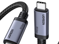 Kabel Data Dua Ujung Aluminium Alloy USB 3.2 Tipe-C ke Tipe-C PD240W 5A Pengisian Cepat Kompatibel Thunderbolt 4/3