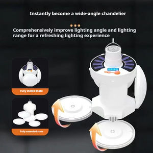 Ampoule à LED à double charge à énergie solaire pour le football, matériau ABS PC, illuminé à <span class=keywords><strong>cinq</strong></span> côtés, randonnée en plein air, camping et jardin. - Product Image 3