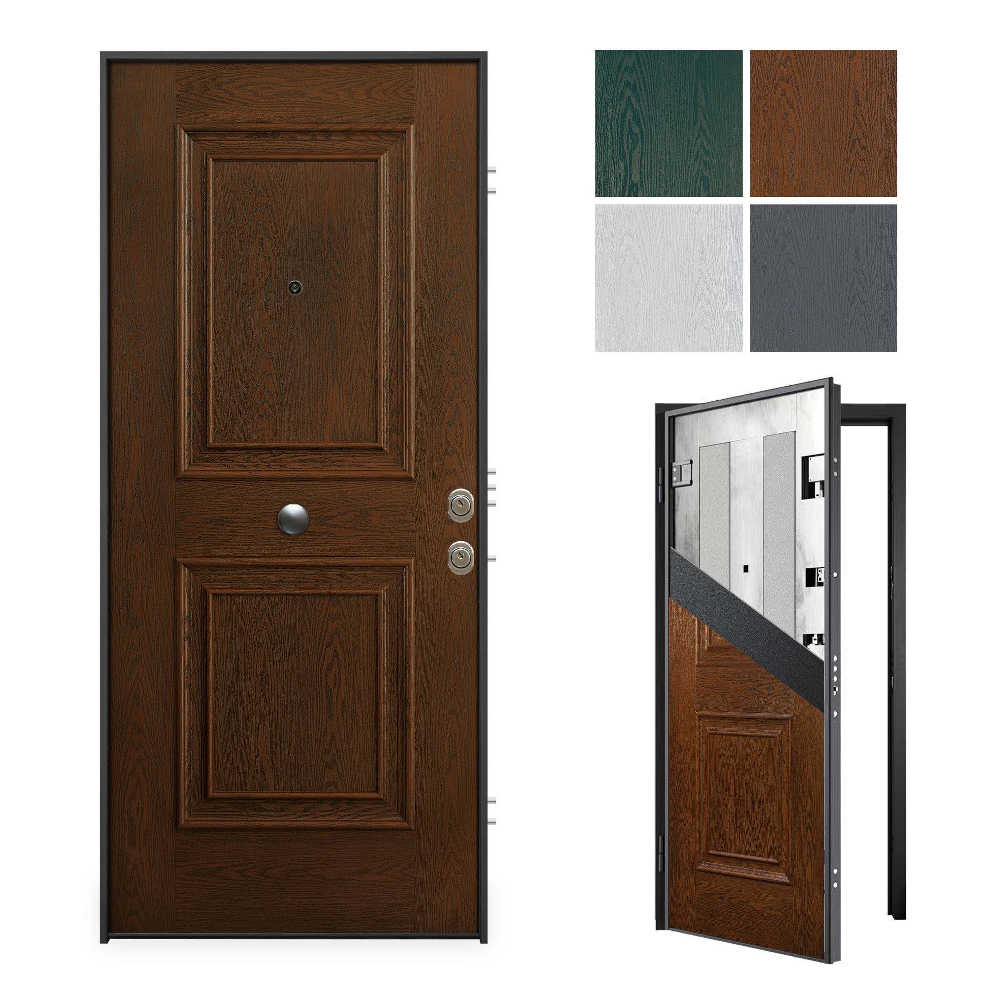 Int: White, Ext:White/Grey/Walnut/Green