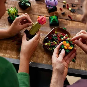 Set de Construcción de Plantas Suculentas, 771 Piezas, Juguete de Plástico DIY, Ladrillos de Bonsái para Decoración de Escritorio en Casa, Proyecto Relajante, Regalo para Adultos - Product Image 4