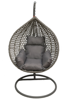 Fauteuil suspendu durable, chaise longue moderne d'extérieur avec coussin imperméable pour balcon, jardin et terrasse intérieure