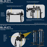 Máquina Smith con Banco para uso doméstico Cable multifuncional Crossover Fitness Equipment Gym Squat Rack