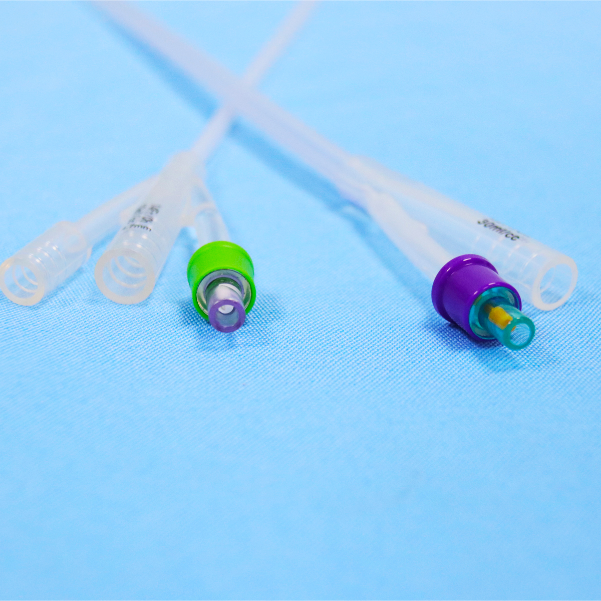 Catéter Foley de silicona desechable, estéril, de dos vías, con balón, aprobado por la CE, de diferentes tamaños, 8FR-10FR