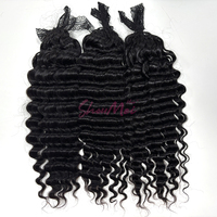 Cheveux humains 100% naturels, en vrac, réutilisables, noirs, ondulés profonds, plumes de cheveux pour tressage au crochet