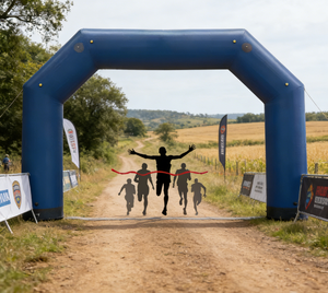 Arche gonflable en gros de l'usine Da Niu, durable, anti-moisissure, spacieuse et à installation rapide pour stand d'exposition commercial - Product Image 1