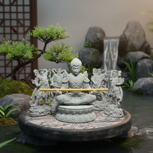 Ensemble de <span class=keywords><strong>d</strong></span>écoration pour aquarium, Pilier <span class=keywords><strong>Dragon</strong></span> en grès vert <span class=keywords><strong>Monkey</strong></span> King, Grand ornement écologique, Nouveau style chinois pour aquarium - Product Image 6