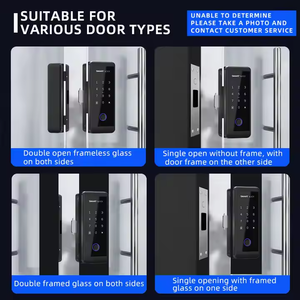 Энрике Tuya WiFi облако и Карта Памяти Электронный цифровой автоматический код отпечатков пальцев умный раздвижной стеклянный замок - Product Image 4