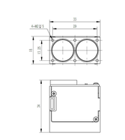 Modul Pengukur Jarak Laser Siman SDFM 1500m Jangkauan Jauh Kelas 1 UART I2C Akurasi Tinggi MAX10Hz 10cm Sensor LiDAR Industri 9-36V DC