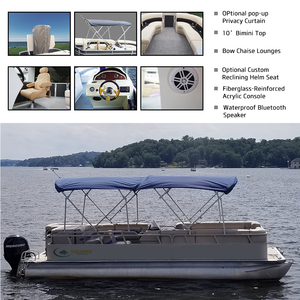 2025 Ecocampor Vente de pontons flottants <span class=keywords><strong>Bateau</strong></span> <span class=keywords><strong>ponton</strong></span> à moteur électrique avec remorque - Product Image 2