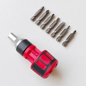 Mini Ratchet Screwdriver Set 7 In 1 Phillips Flathead Star Bit Magnetic Diy Tool 250 Mm Length 38 Mm Holder - Product Image 3