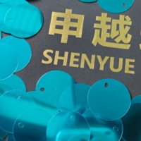 Paillettes Turquoise Métalliques SHENYUE SEQUIN GRS&OEKO - Paillettes Rondes à un Trou pour la Couture de Vêtements, la Broderie et les Projets DIY