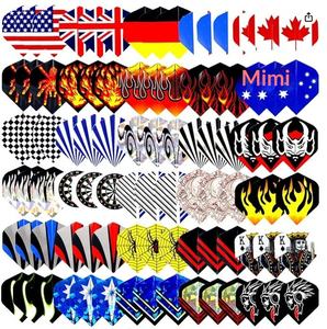 Juego de <span class=keywords><strong>Dardos</strong></span> con Diseño de Banderas Nacionales, Paquete de 90 y 150 Piezas con <span class=keywords><strong>Plumas</strong></span> Decorativas, Patrones de Hojas, Material PET, Punta de Dardo de Plástico - Product Image 3