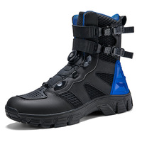 Chaussures de cyclisme respirantes en microfibre avec boucle rotative, semelle en caoutchouc, talon bas, ajustement ample, protection pour la conduite à moto et le changement de vitesse