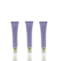Tube cosmétique 30ml 50ml 70ml, tube en plastique à presser, bouchon à vis double couche en acrylique plaqué or 25mm, essence de lavande, logo personnalisé