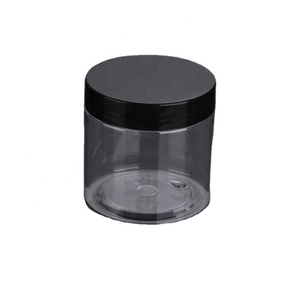 Food Grade 100Ml 120Ml 150Ml 250Ml Clear Pet <b>Plastic</b> <b>Jar</b> With Black Lid - Product Image 1