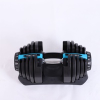Équipement de fitness pour salle de sport à domicile personnalisée, ensemble d'haltères réglables rapidement de 40 kg, entraînement de force, haltères réglables de 90 lb
