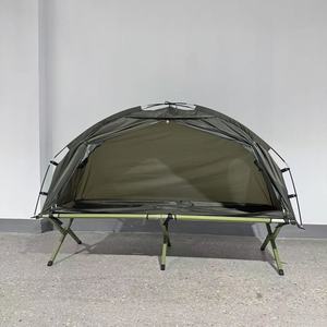 Portable Camping Cot Rainproof Moisture Proof Outdoor <b>Single</b> <b>Tent</b> Fishing Trip Army Green 1500mm Waterproof Four Seasons - Product Image 2