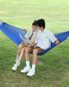 Hamac d'extérieur en maille de soie de glace, balançoire anti-retournement, lit en maille fraîche respirante pour adulte, berceau, chaise suspendue paresseuse - Product Image 2