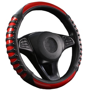 <span class=keywords><strong>Funda</strong></span> para <span class=keywords><strong>Volante</strong></span> de <span class=keywords><strong>Coche</strong></span> con Patrón de Fibra de Carbono, Cuero con Efecto Masaje, Accesorios Universales para Todas las Estaciones, Ecológica - Product Image 1
