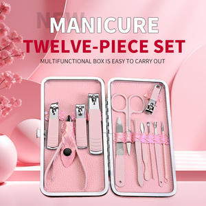 Oem Odm Factory Direct Order Pink Lovely Manicure & Pedicure Set Acero inoxidable Nail Art Herramienta <span class=keywords><strong>de</strong></span> cuidado <span class=keywords><strong>de</strong></span> uñas - Product Image 1
