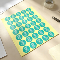 Etiquetas Adhesivas Redondas Personalizadas de Agradecimiento, Impresas en Papel Resistente al Agua para Cajas de Regalo, Recuerdos de Fiesta y Sellado de Empaques