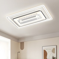 Ventilateur sans pales minimaliste moderne avec lampe LED 220V pour salon et chambre à coucher, éclairage Zhongshan à commande vocale