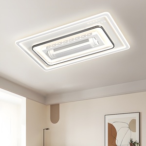 Ventilateur <span class=keywords><strong>sans</strong></span> pales minimaliste moderne avec lampe LED 220V pour salon et chambre à coucher, éclairage Zhongshan à commande vocale - Product Image 2