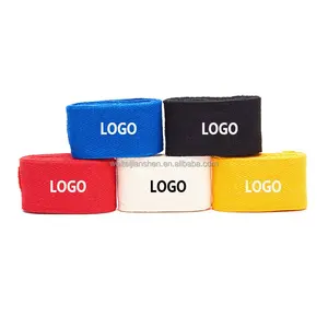 YES OR NO Wholesale Custom Logo elastic cotton embroidered bandage boxing hand wraps boxing bandage