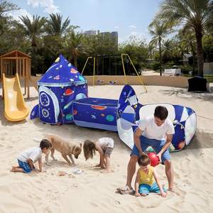 เต็นท์เด็กเล่นรูปจรวด 3 ชิ้น ชุดเต็นท์ทรงจรวดสำหรับเด็ก เต็นท์ป๊อปอัพขนาดเล็กสำหรับเล่นในบ้าน พร้อมบ่อบอล - Product Image 2
