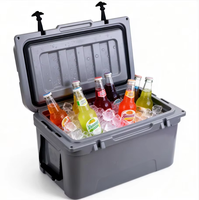 Glacière portable d'extérieur moderne, robuste, isotherme, écologique, grande capacité, en PE rotomoulé 65QT, personnalisable pour aliments
