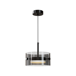 Luminaire suspendu rond minimaliste moderne à LED E26, éclairage simple pour chambre à coucher et bureau - Product Image 3