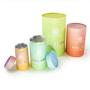 Reciclable al por mayor proteína en polvo embalaje de grado alimenticio caja de cartón tubo de papel <span class=keywords><strong>con</strong></span> <span class=keywords><strong>tapa</strong></span> hermética - Product Image 3