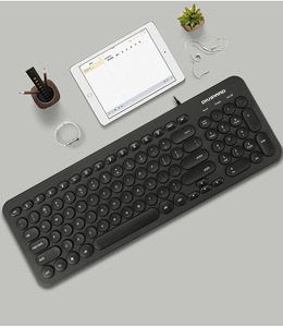 Nhà Máy Bán Hàng Trực Tiếp <span class=keywords><strong>D520</strong></span> Punk Máy Tính Xách Tay Đa Phương Tiện Trò Chơi Văn Phòng Có Dây Bàn Phím Retro Thông Tư Keycap Nhỏ Gọn Bàn Phím - Product Image 3