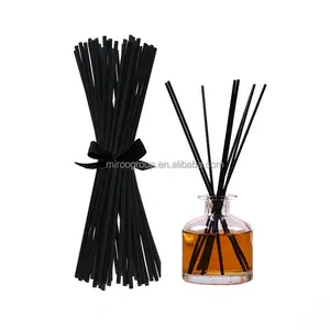 Commercio all'ingrosso 3mm 4mm 20cm 25cm 30cm diffusore di aromi di olio essenziale bastoncini di fibra di diffusore di bastoncini di Rattan nero per la fragranza domestica