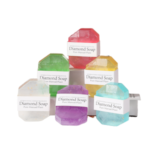 Long-Lasting Fragrance Anti-Acne Cross-Border Trade Gemstone Gold Foil 90g Handmade Solid <strong>Soap</strong> For Bath - Product Image 3