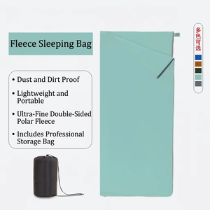 Doublure de sac de couchage de camping légère avec tissu thermique en polaire doux pour la randonnée, les voyages, le trekking et l'utilisation en extérieur - Product Image 4