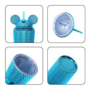 Mickey Mouse Design Straw Cup Double Wall Insulated Drink Bottle With Lid And Straw For Kids And Students - Product Image 2