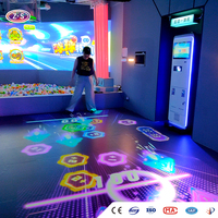 Station de jeu immersive portable à détection de mouvement, projecteur de sol interactif mobile pour les groupes familiaux