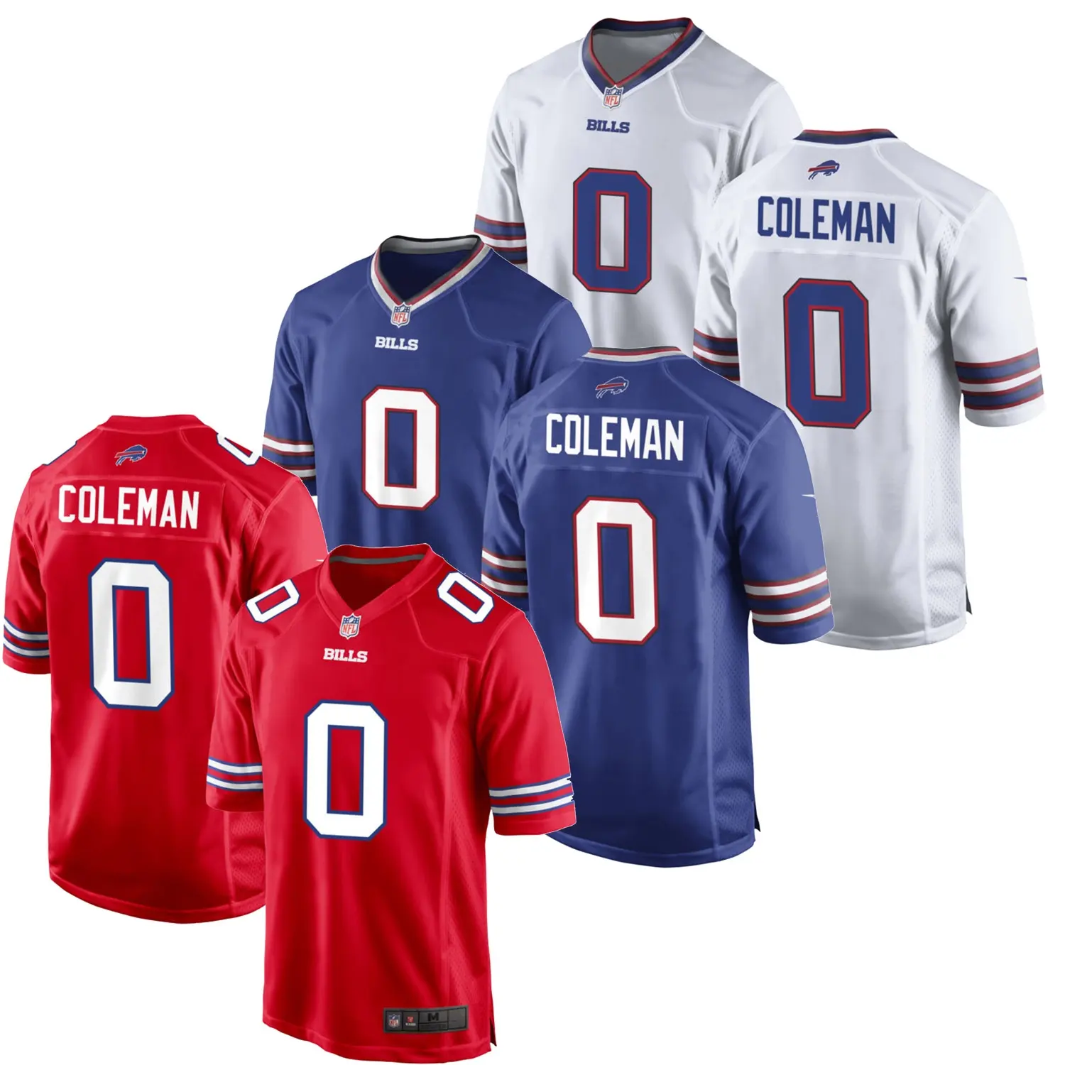2024/25 erkek Keon Coleman #0 Buffalo faturaları takım formalar özel amerikan futbol topu gömlek dikişli işlemeli toptan üniforma