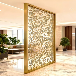 Paravent décoratif en aluminium sculpté, cloison facile à installer pour salon et espaces intérieurs - Product Image 3