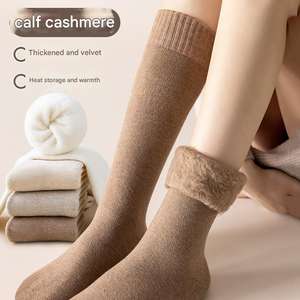 Calcetines de Invierno Gruesos para Mujer, Forrados de Felpa, Medias de Lana Gruesa y Cálida hasta la Pantorrilla - Product Image 2