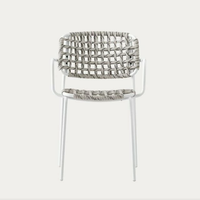 Ensemble table et chaises d'extérieur en aluminium pour jardin, terrasse, véranda, avec chaise en rotin à dossier, chaise de loisirs pour balcon